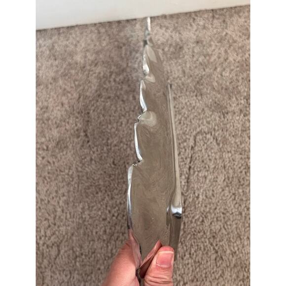 Mariposa Christmas Tree Silver Serving Tray Platter #993 Made in Mexico - Picture 4 of 7